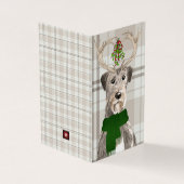 Wolfhound irlandais à Antlers avec un plaid terres (Outside)