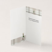 Wolfhound irlandais à Antlers avec un plaid terres (Inside)