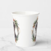 Wolfhound Kerstkrans Feestelijke Pup Papieren Bekers (Links)