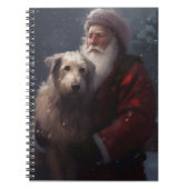Wolfhound met Sinterklaas Feestelijke Kerstmis Notitieboek (Voorkant)