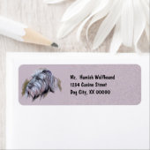 Wolfhound Pastel Portrait Etiket (Insitu)