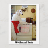 Wolfhound Puck Briefkaart (Voorkant)