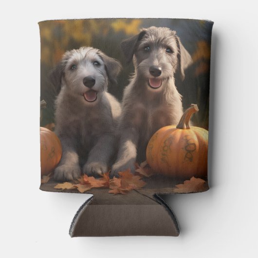 Wolfhound Puppy Herfst Delight Pompoen Blikjeskoeler (Voorkant)