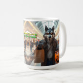Wolfie Goes Shopping Mug Koffiemok (Voorkant rechts)