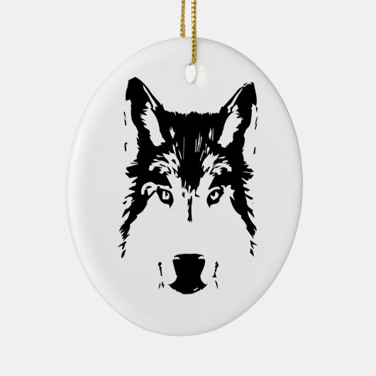 Wolfkop Keramisch Ornament (Rechts)