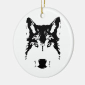 Wolfkop Keramisch Ornament (Links)