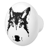 Wolfkop Keramische Knop (Rechts)