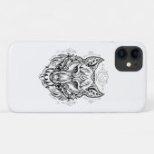 Wolfkop met etnische versieringen Case-Mate iPhone case (Achterkant (horizontaal))