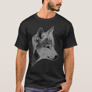 Wolfkoproofdier, met een opdruk van wild dier t-shirt