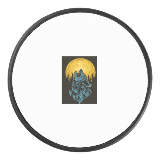 Wolfmaan Hockey Puck (Voorkant)