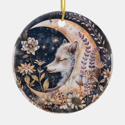Wolfmaan Keramisch Ornament (Voorkant)