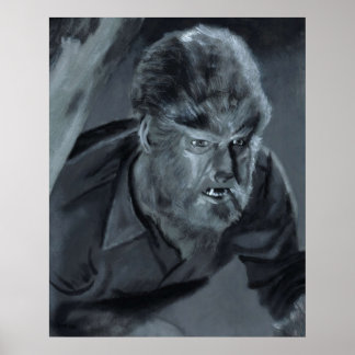 Wolfman Acryl Schilderen Poster