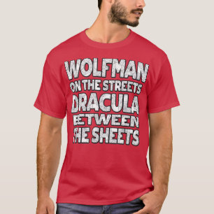 Wolfman op de straten tussen de vellen t-shirt