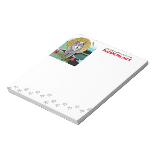 WOLFMOON AURA - Bloc-notes - personnaliser texte (Tourné)