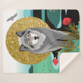 WOLFMOON AURA Sherpa Blanket -3 SIZES Sherpa Deken (Voorkant (horizontaal))