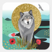 WOLFMOON AURA - sticker 2 maten (Voorkant)