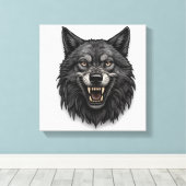 Wolfontwerp Canvas Afdruk (Insitu (Houten vloer))