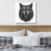 Wolfontwerp Canvas Afdruk (Insitu (Slaapkamer))