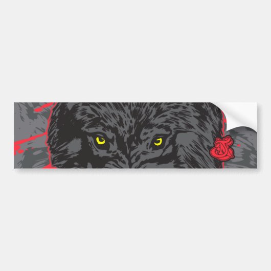 Wolfpack Bumpersticker (Voorkant)