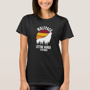 Wolfpack-lifetime lid stiefmoeder wolf familie mat t-shirt