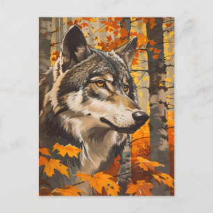 Wolfportret Briefkaart