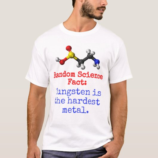 Wolfraam is het moeilijkste metaal - wetenschap fe t-shirt (Voorkant)