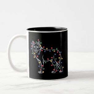 Wolf's Boom Kerstmis Kerst Huisdier Dier Wolf Lief Tweekleurige Koffiemok