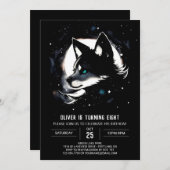 Wolf's grillige verjaardag kaart (Voorkant / Achterkant)