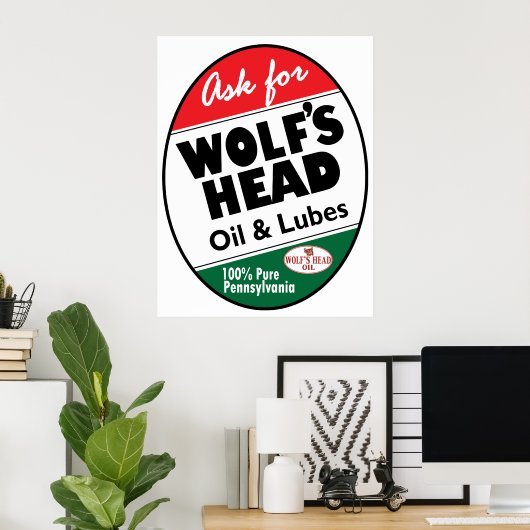  Wolfs Head-teken Poster (Thuiskantoor)