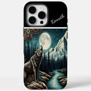 Wolf's Moonlit Howl iPhone 16 Pro Max Hoesje