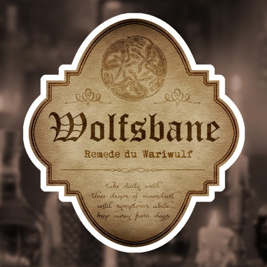 Wolfsbane Apothecary DC Sticker