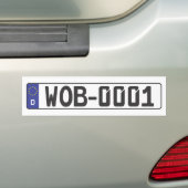 Wolfsburg Licence Bord Bumpersticker (Op auto)