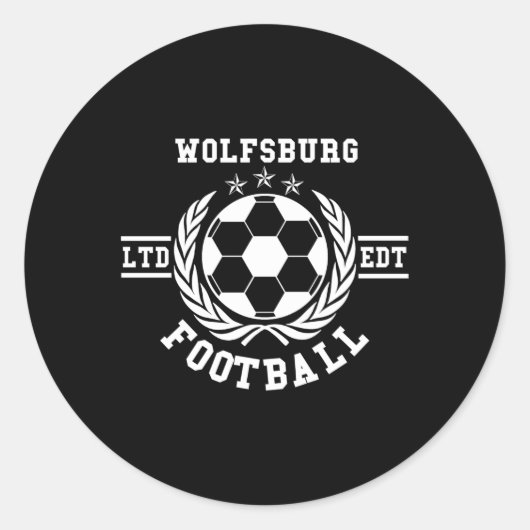 Wolfsburg Voetbal Jersey Ronde Sticker (Voorkant)
