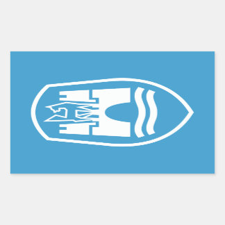 Wolfsburg wapenschild (wit) rechthoekige sticker