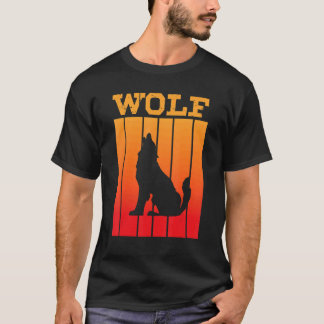 Wolfschaduw Silhouet Bij Zonsondergang T-shirt