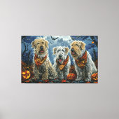 Wolfshond Halloween Spooky Canvas Afdruk (Voorkant)