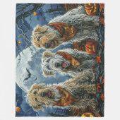 Wolfshond Halloween Spooky Fleece Deken (Voorkant)