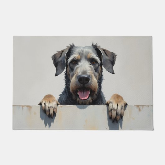 Wolfshond Hond Deurmat Kunst (Voorkant)