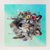 wolfshond legpuzzel (Horizontaal)