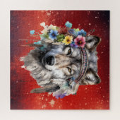 wolfshond legpuzzel (Horizontaal)