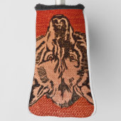 Wolfskop op Rood Golfheadcover (Draai 90)