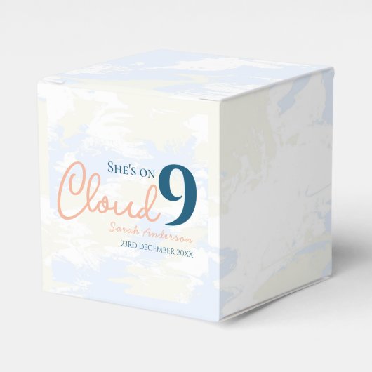 Wolk 9 Pastel Chic Bruidsdouche met Grillemomenten Bedankdoosjes (Voorkant Zijde)