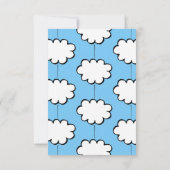Wolk aan een touwtje doopuitnodiging kaart (Achterkant)