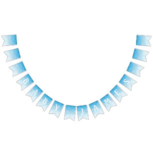 Wolk Baby shower Bunting Flags Vlaggetjes