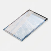 Wolk-bedekte Tasman en koraal Zeeen. Post-it® Notes (Schuin)