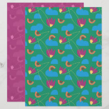 Wolk bloemige scrapbookpapier