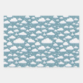 Wolk en regen inpakpapier vel (Voorkant)