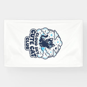 Wolk Lucht Cute Kat Huisdier Liefhebber Shirt Kuns Spandoek