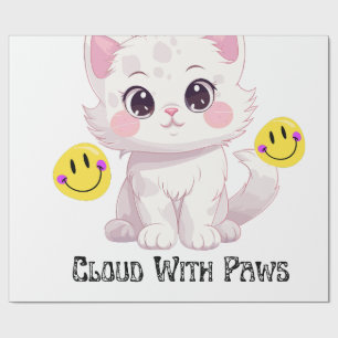 "Wolk Met Pootjes Cute Pluche Kat Inpakpapier" Cadeaupapier