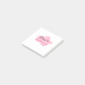 Wolk negen roze pastel bruidsdouche naamdatum post-it® notes (Schuin)